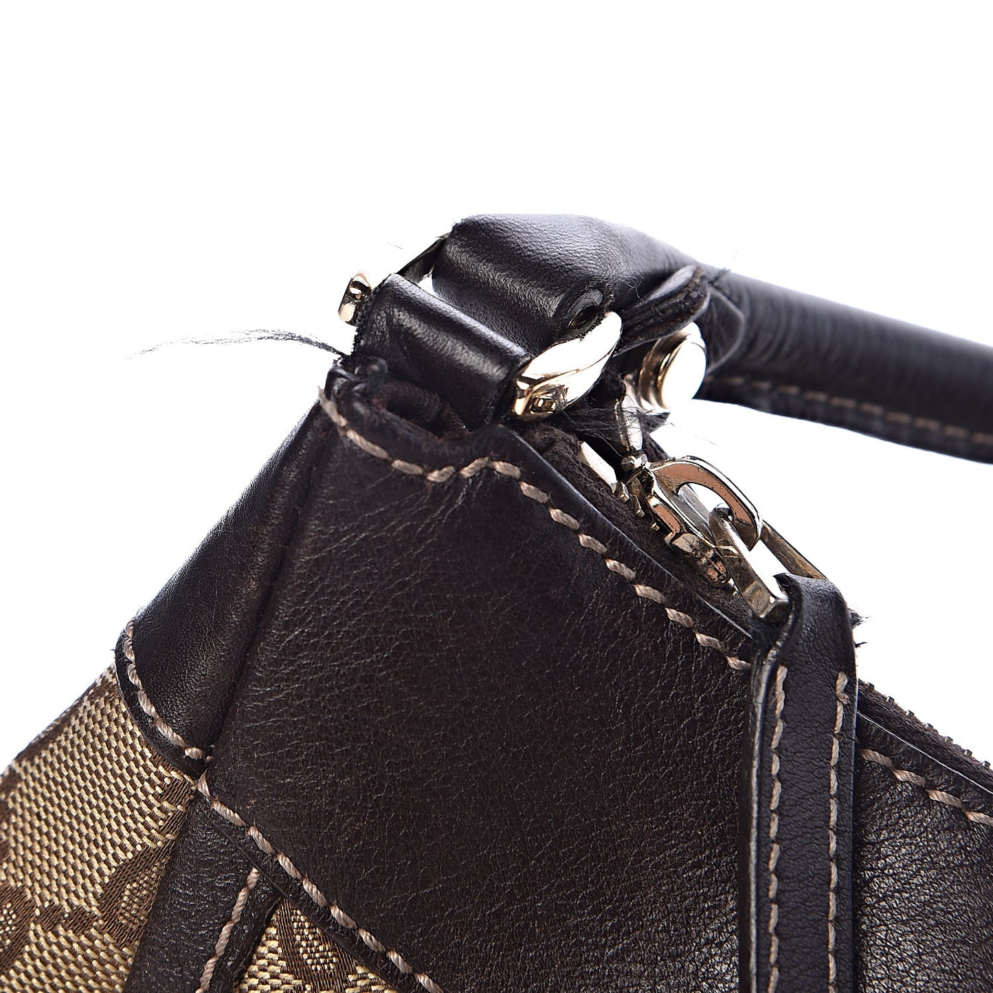 Monogram Large D Gold Hobo Dark Brown