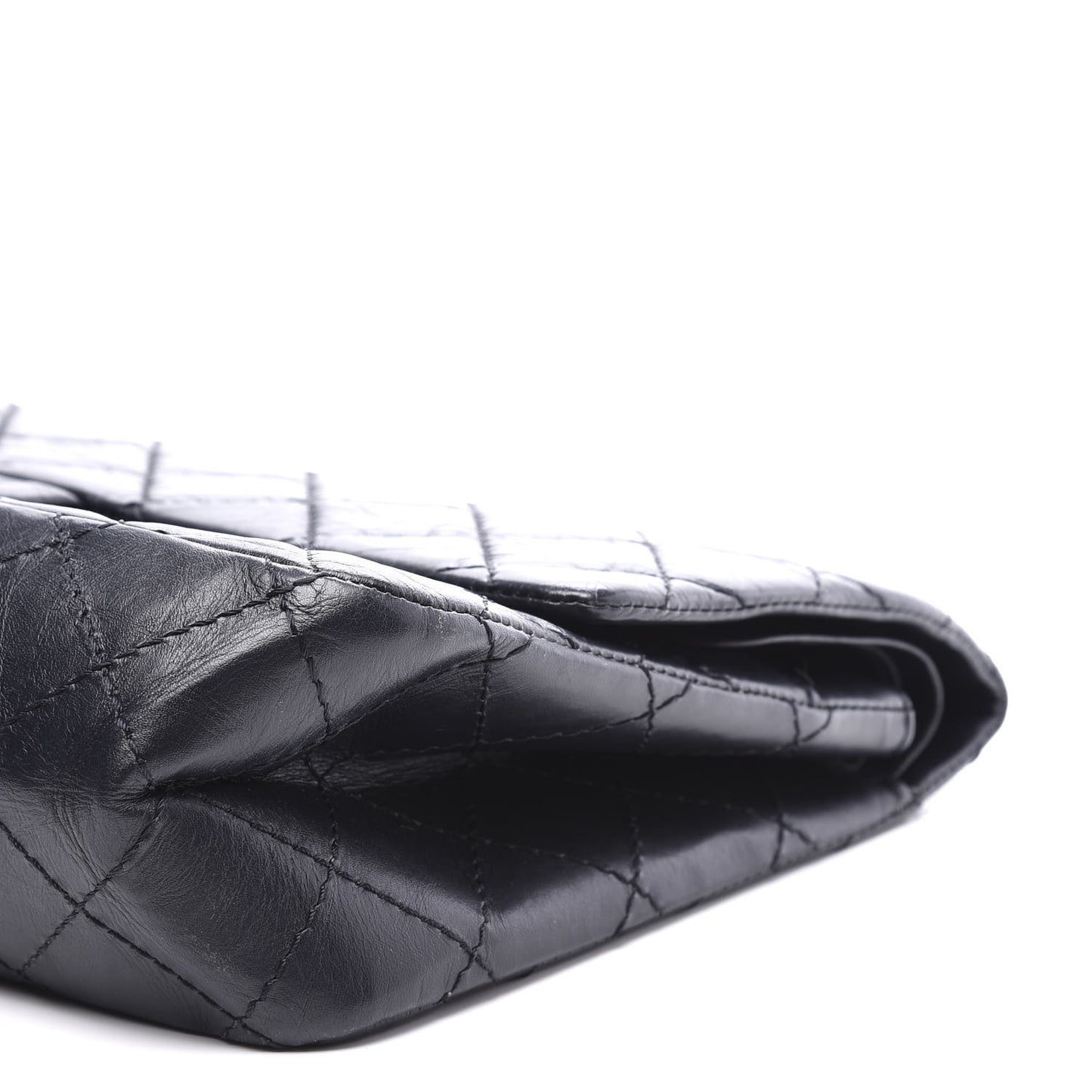 Aged Calfskin Quilted 2.55 Reissue 226 Flap Navy Blue