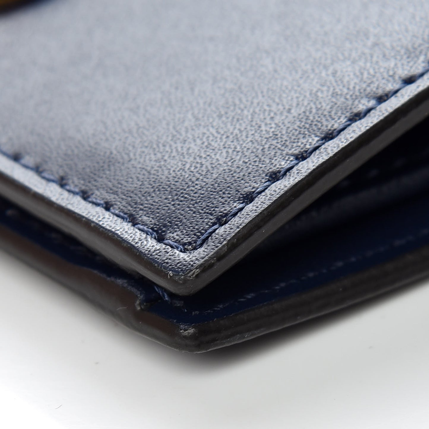 Vitello Liberty Lucido F is Fendi Compact Bi-Fold Wallet Blueberry