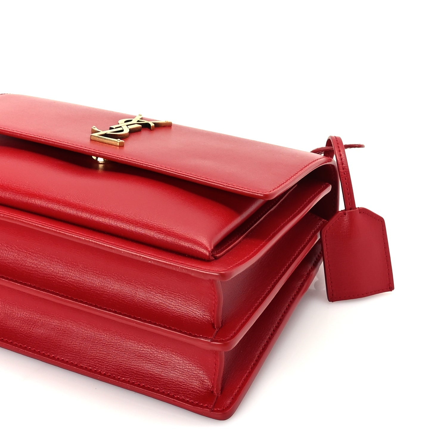 Saint Laurent Calfskin Medium Monogram Sunset Rouge Eros 8 of 8