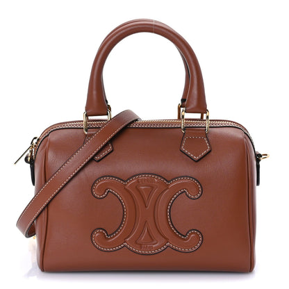 Celine Smooth Calfskin Triomphe Small Boston Bag Tan 2 of 9