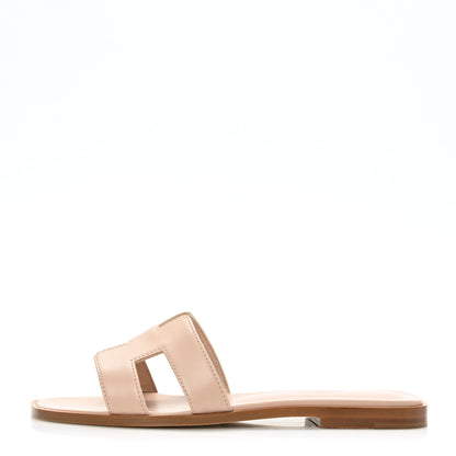 Hermes Box Calfskin Oran Sandals 36 Bois De Santal 1 of 9