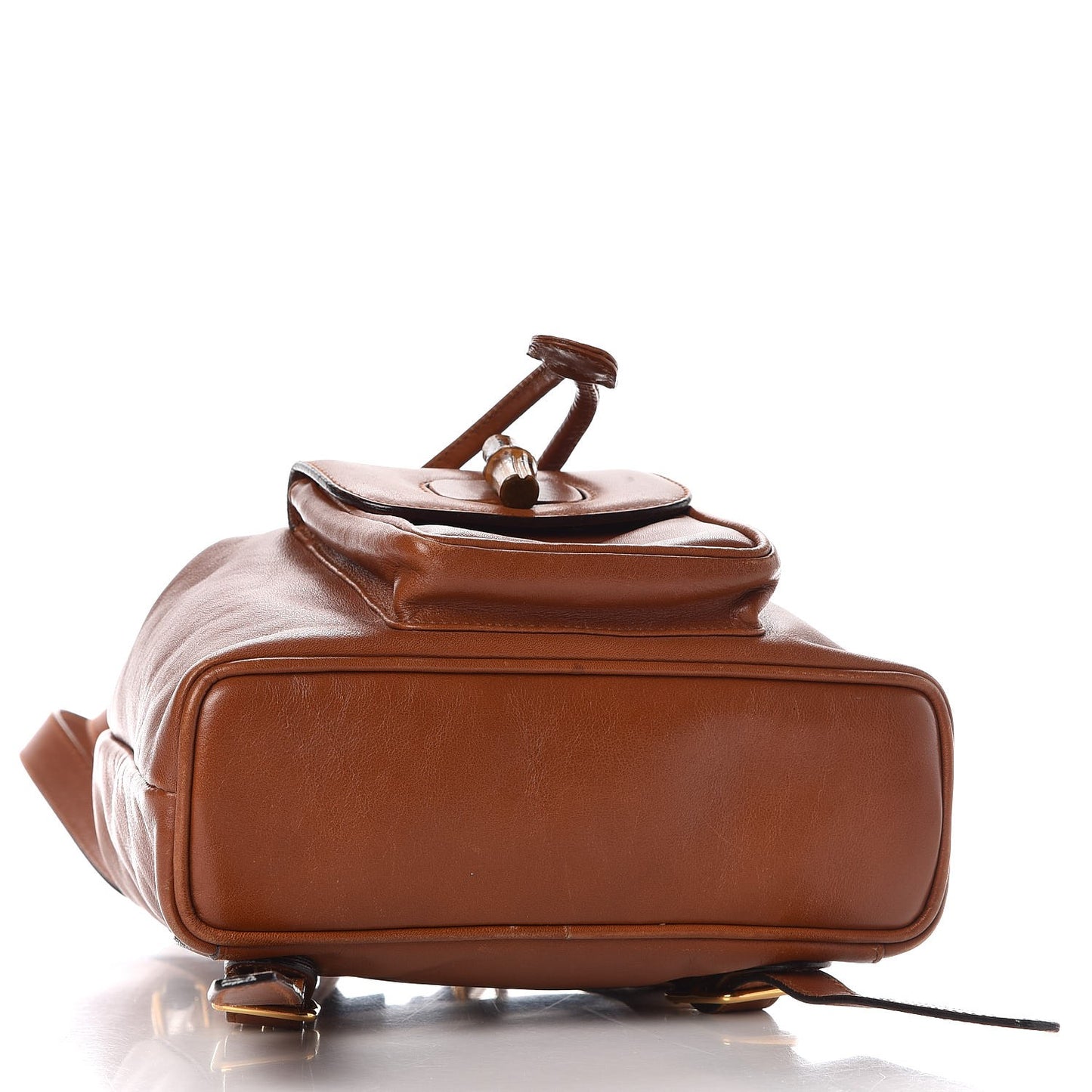 Calfskin Bamboo Backpack Brown