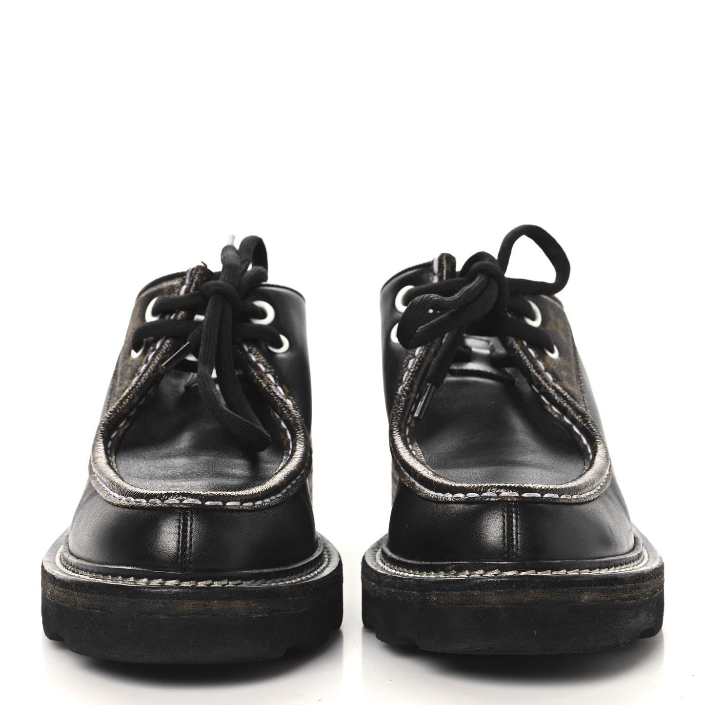 Monogram Calfskin Beaubourg Platform Derby Shoes Brown