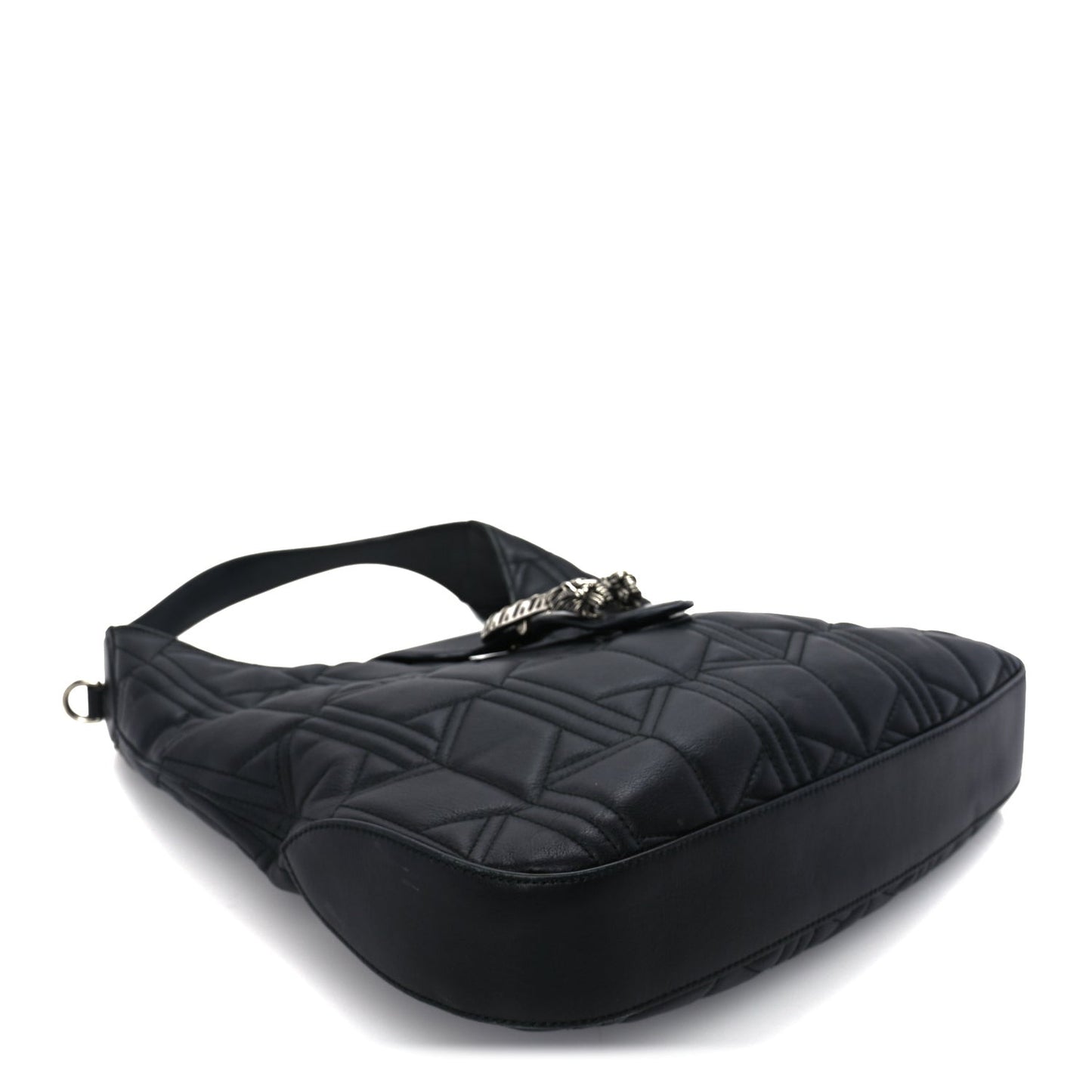 Calfskin Web Quilted Medium Dionysus Hobo Black