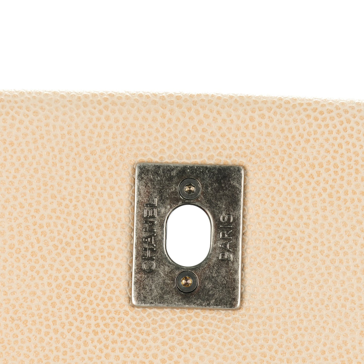 Caviar Quilted Mini Coco Handle Flap Light Beige
