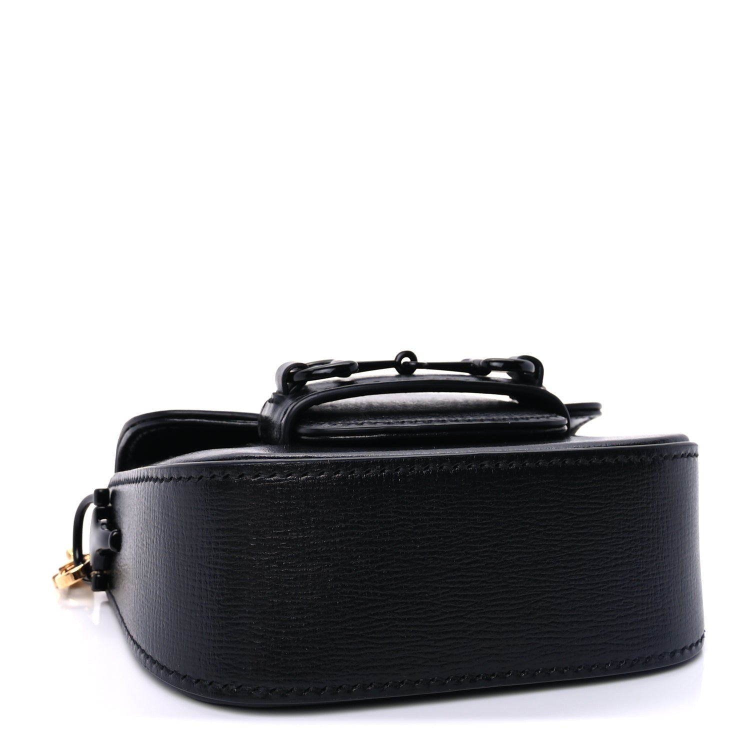Gucci Azalea Calfskin Web Monochrome Horsebit 1955 Wallet On Strap  Black 3 of 9