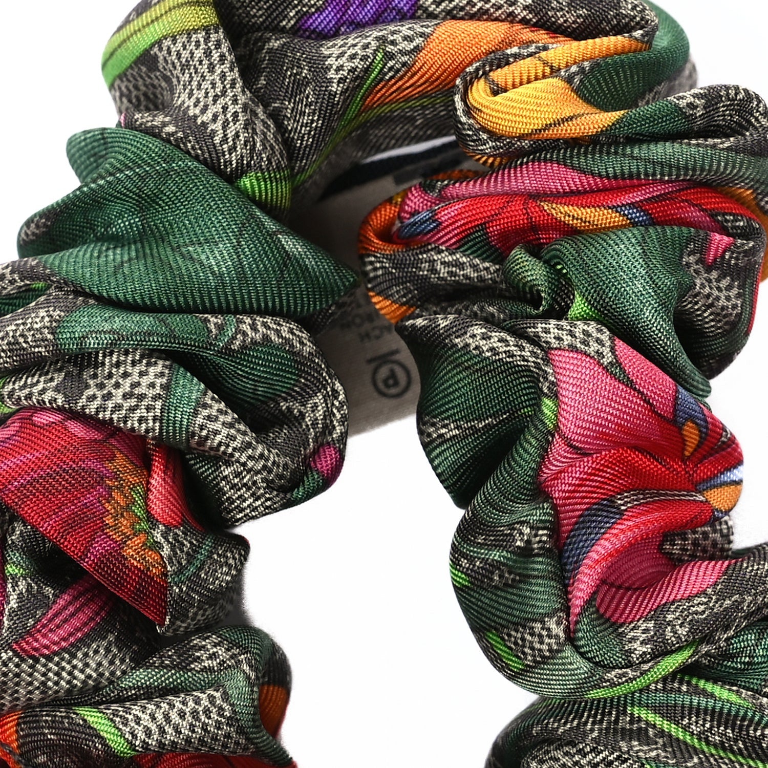 Gucci Silk Monogram Web Flora Print Scrunchies Set Multicolor Multicolor 2 of 4