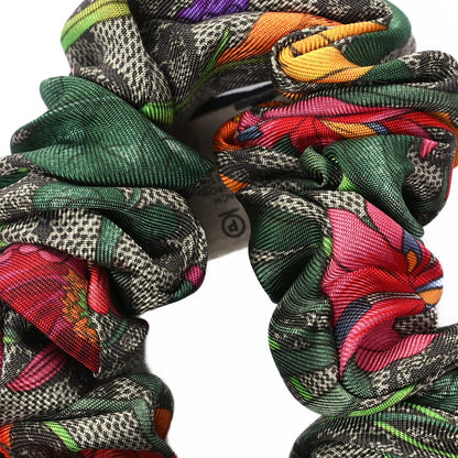Gucci Silk Monogram Web Flora Print Scrunchies Set Multicolor Multicolor 2 of 4
