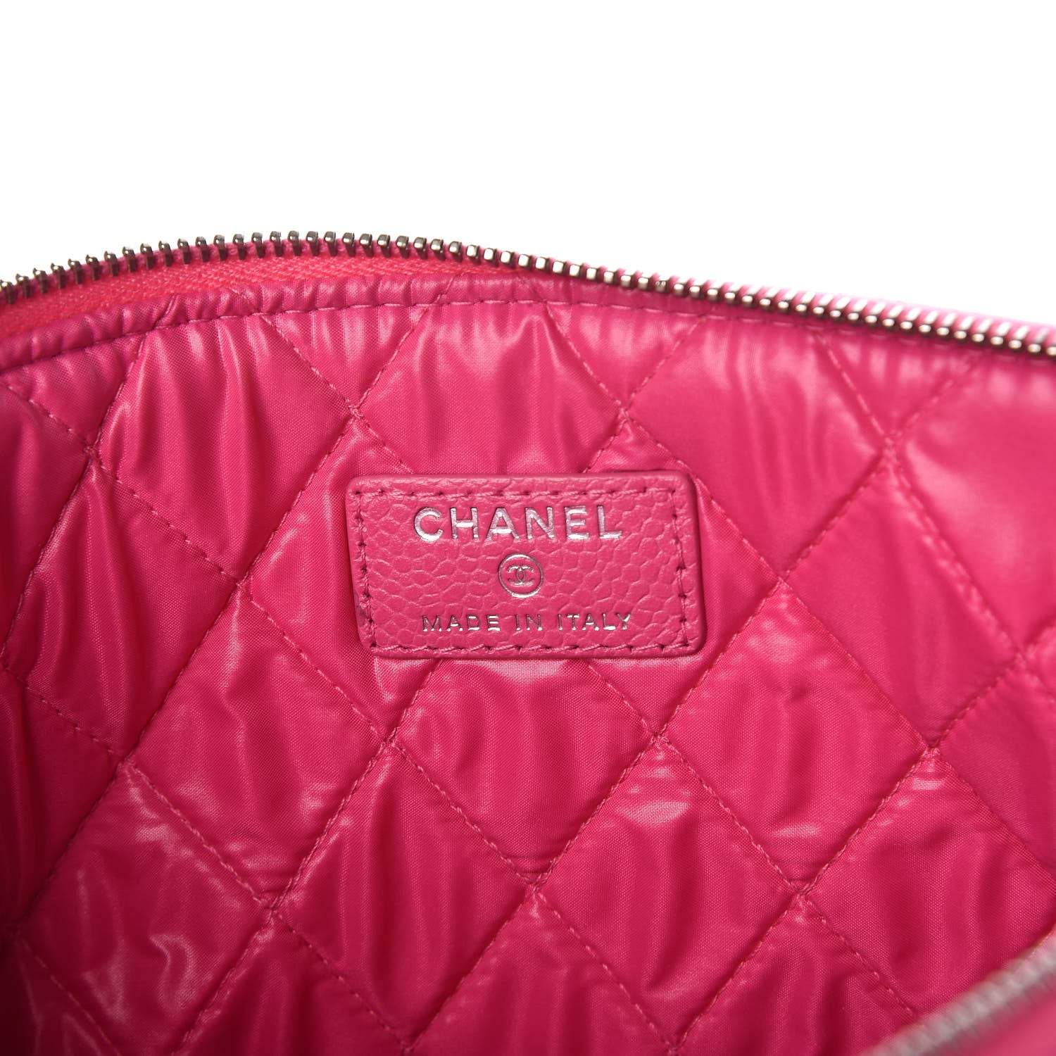 Chanel Caviar Quilted Medium Cosmetic Case Pink 6 of 12