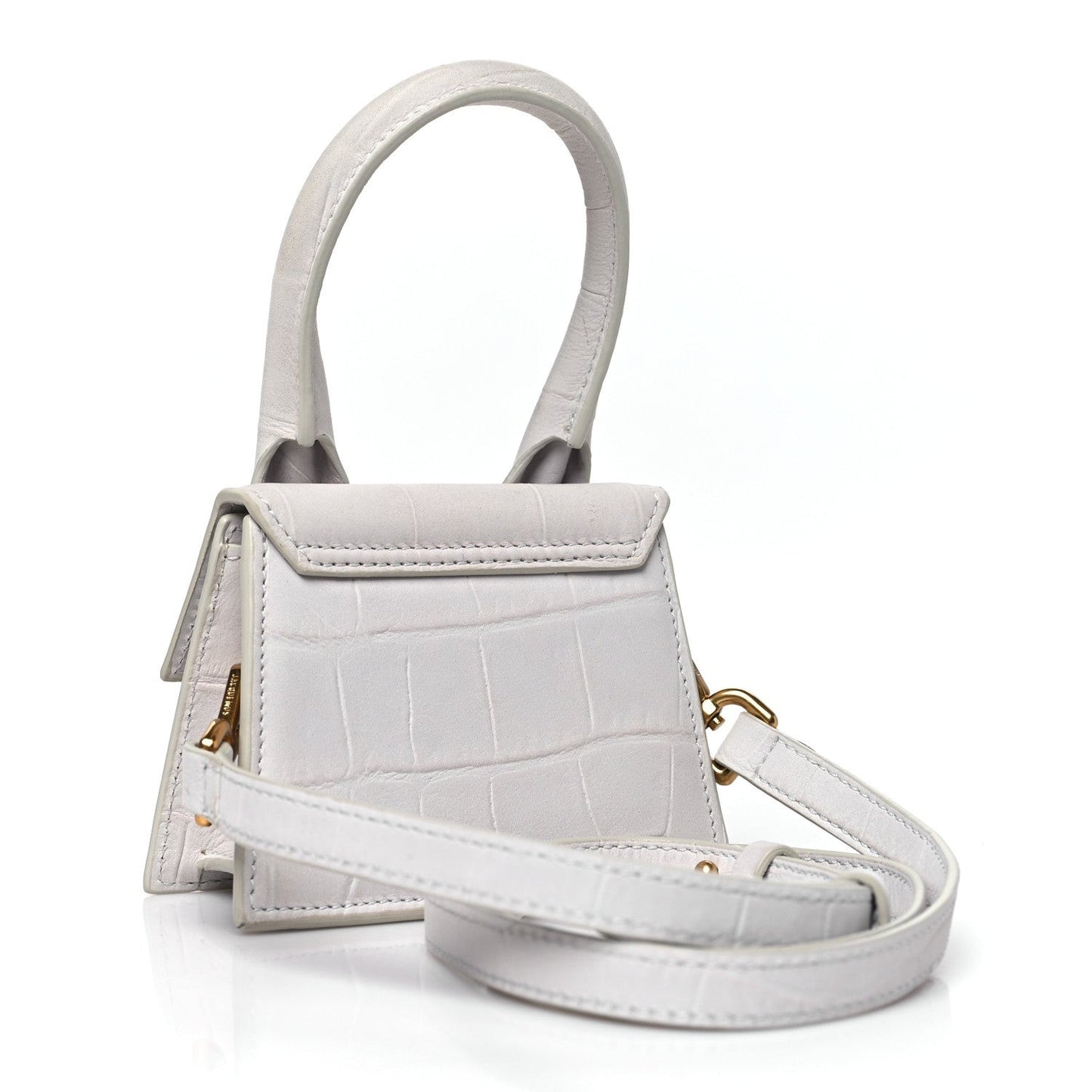 Suede Crocodile Embossed Le Chiquito Grey
