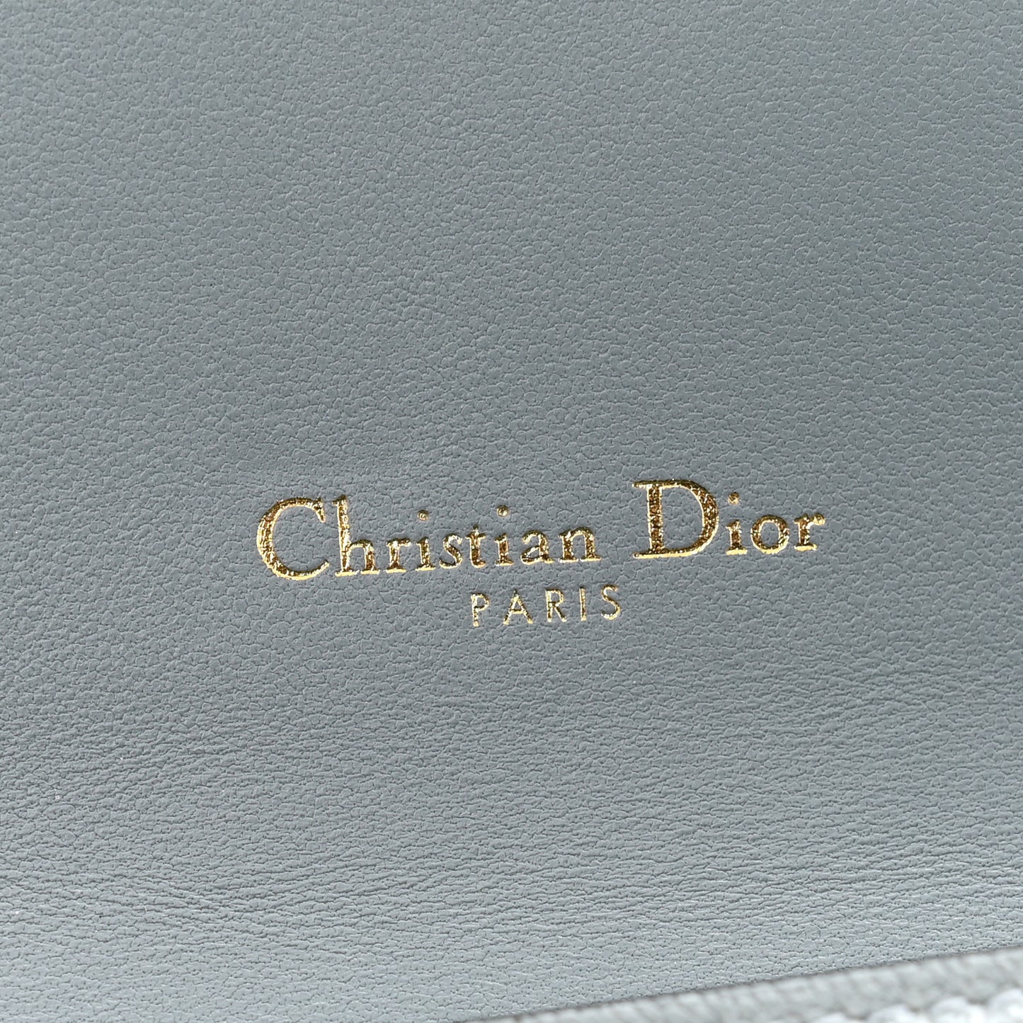 Goatskin Saddle Chain Wallet Pouch Cloud Blue