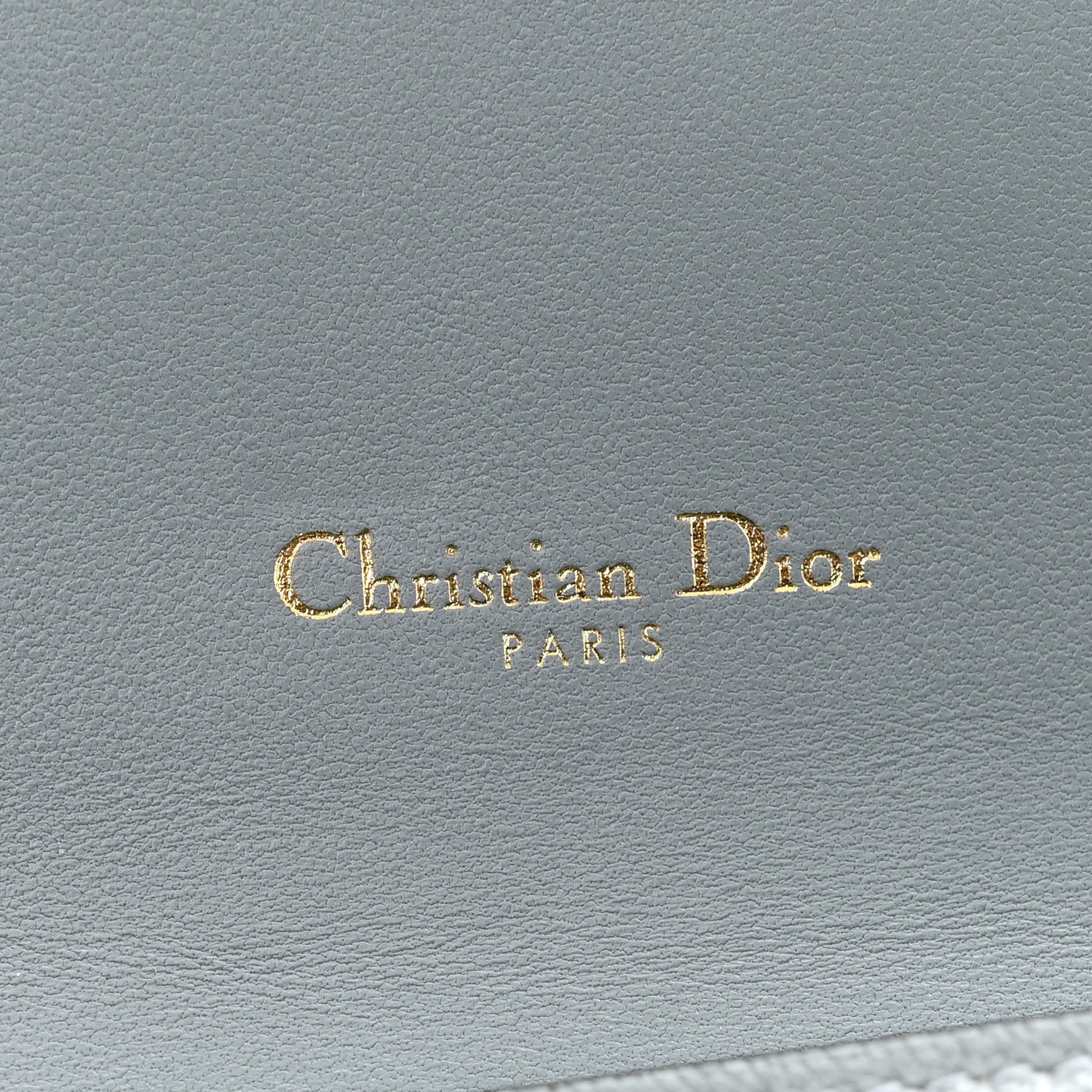 Christian Dior Goatskin Saddle Chain Wallet Pouch Cloud Blue 7 of 11
