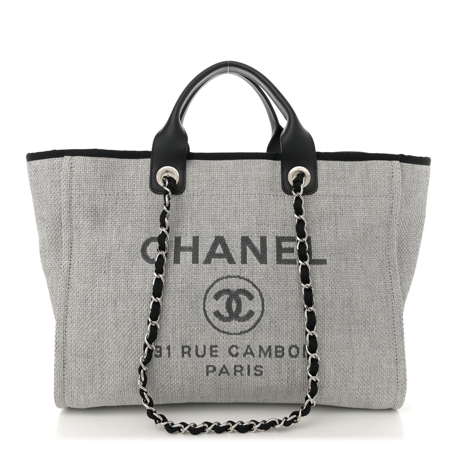 Chanel Canvas Medium Deauville Tote Grey 1 of 11