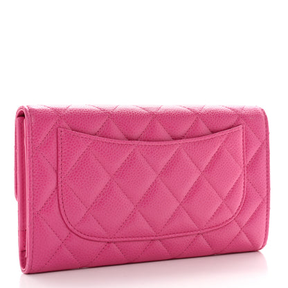 Chanel Caviar Quilted Medium Flap Wallet Pink 3 of 8