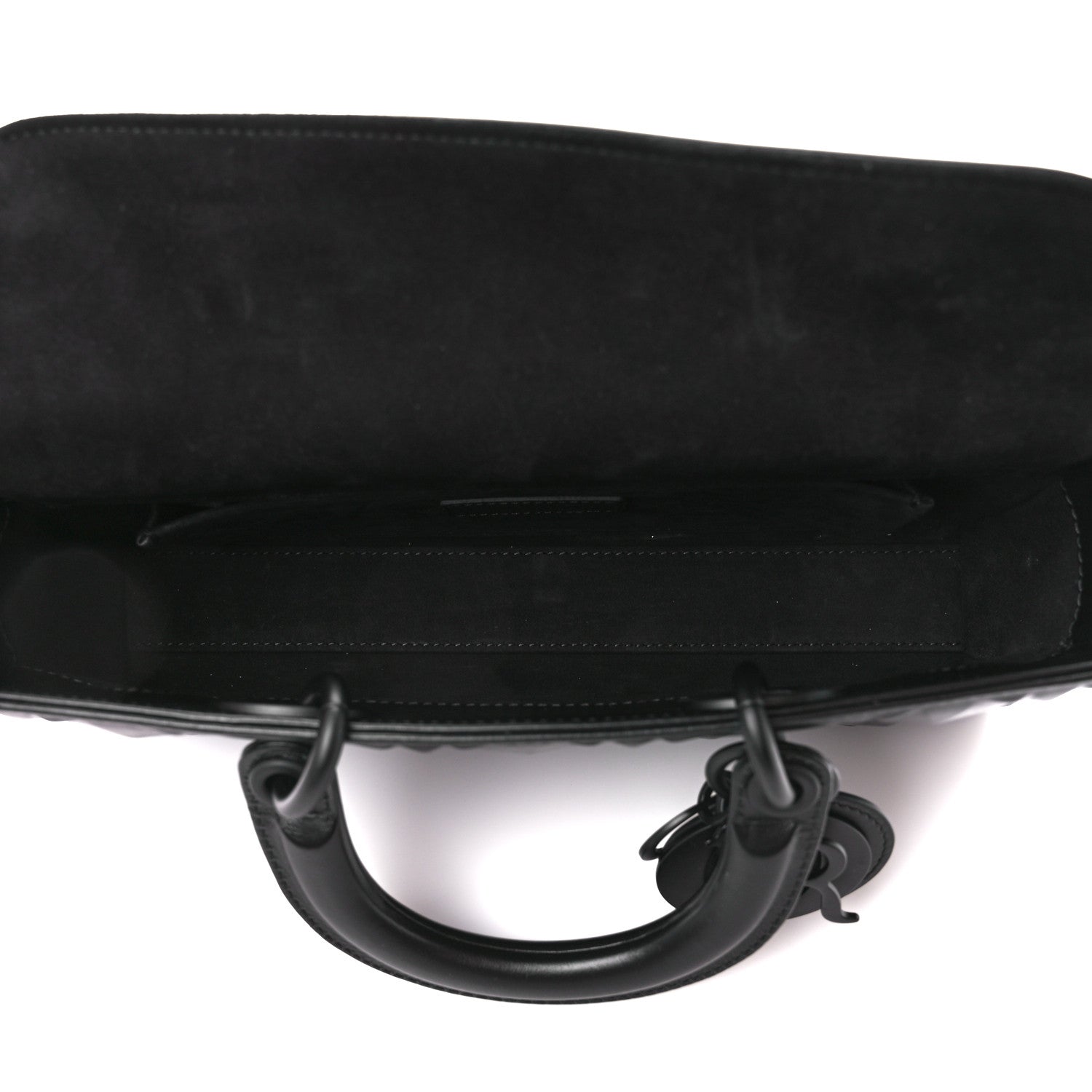 Christian Dior Calfskin Cannage Diamond Medium Lady D-Joy Black 5 of 11