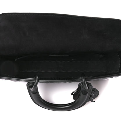 Christian Dior Calfskin Cannage Diamond Medium Lady D-Joy Black 5 of 11