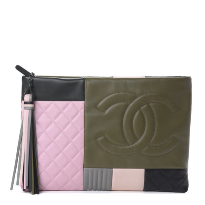 Chanel Lambskin Patchwork Large Cosmetic Case Multicolor 1 of 5
