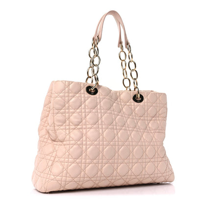 Christian Dior Lambskin Cannage Large Dior Soft Shopping Tote Light Pink 2 of 8