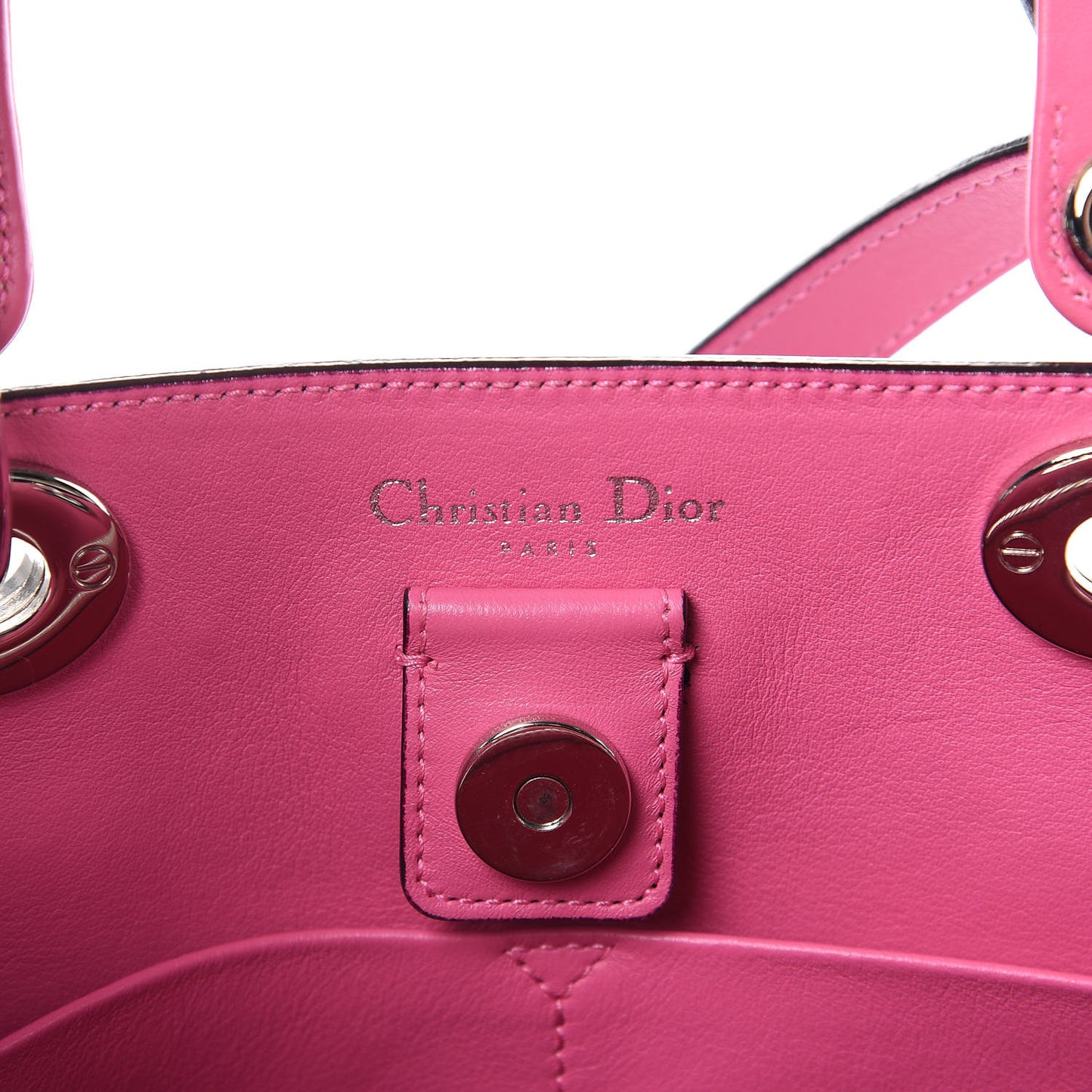 Smooth Calfskin Medium Tri-Color Diorissimo Bag Navy Pink