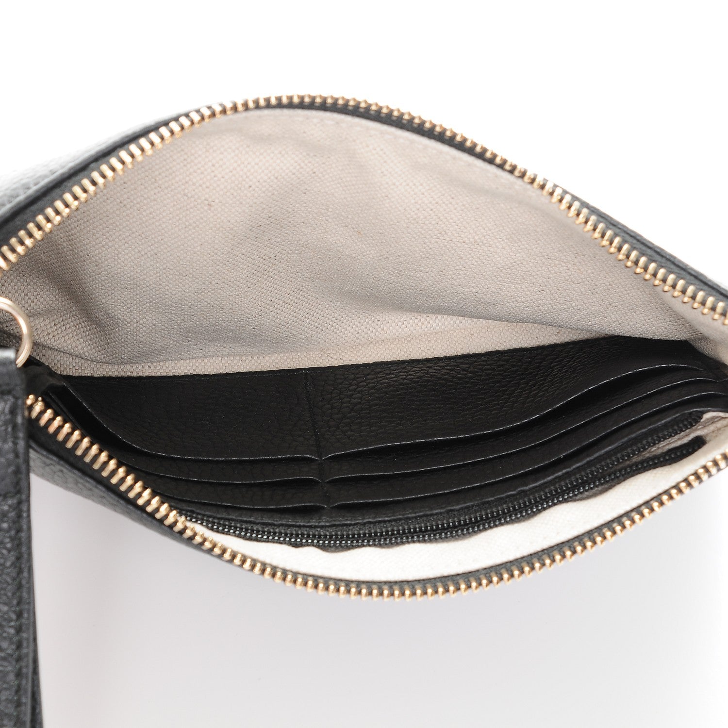 Gucci Pebbled Calfskin Soho Wristlet Black 5 of 7