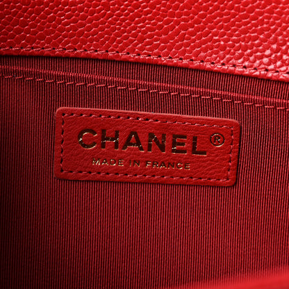 Chanel Caviar Quilted Medium Boy Flap Red 6 of 13