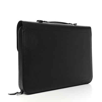 Hermes Epsom Serviette 57 Briefcase Black Bleu Indigo 3 of 8