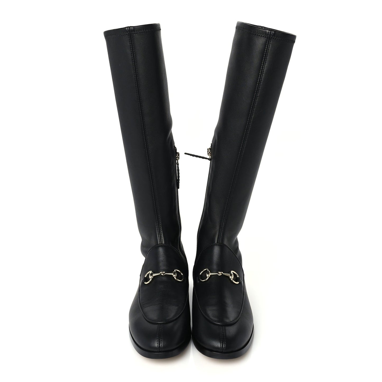 Nappa Horsebit Jordan Knee High Boots 37 Black