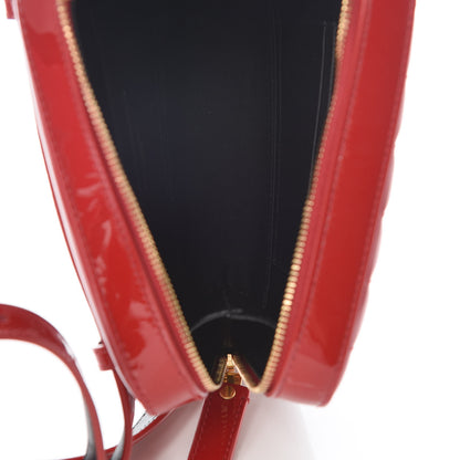 Saint Laurent Patent Matelasse Vicky Monogram Belt Bag Red 5 of 9
