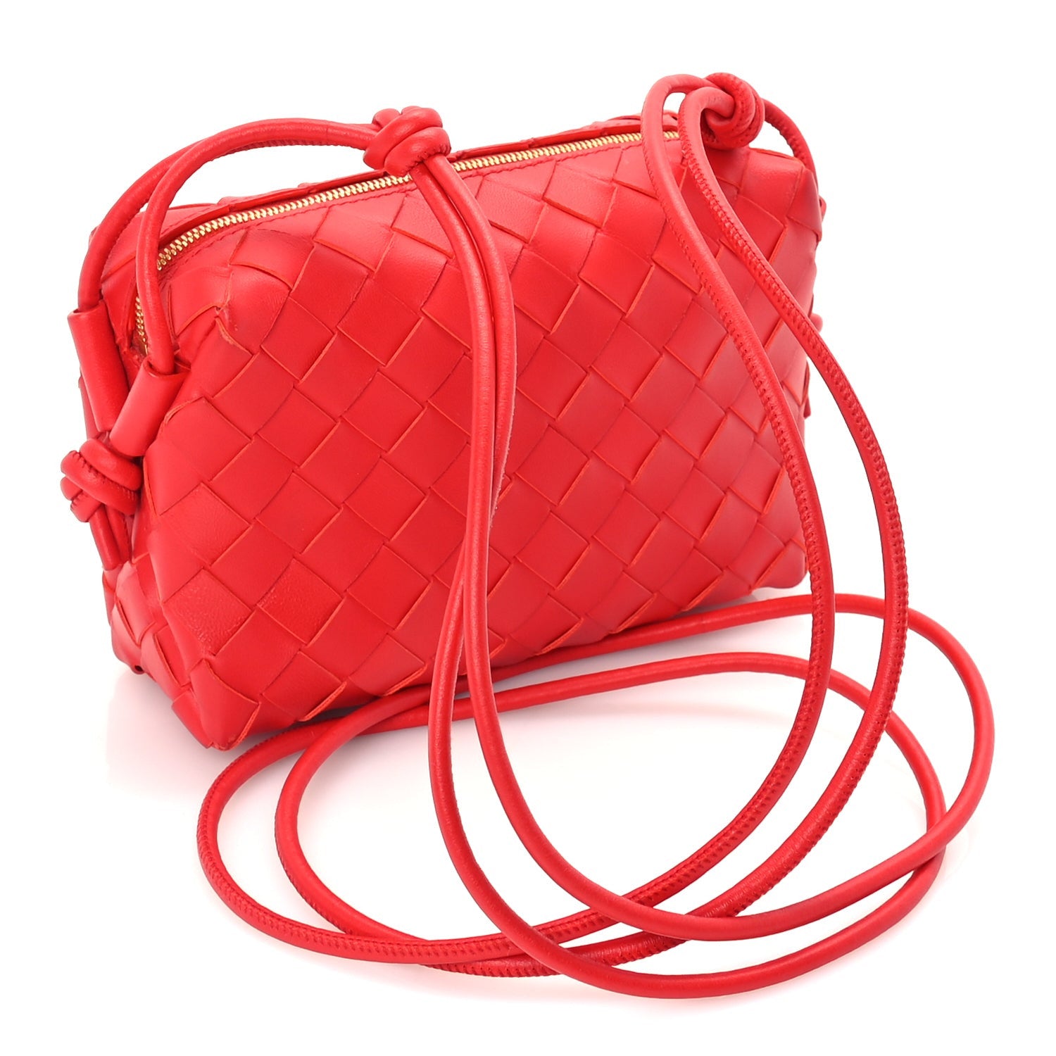 Bottega Veneta Nappa Intrecciato Mini Loop Camera Bag  Redstone 2 of 8