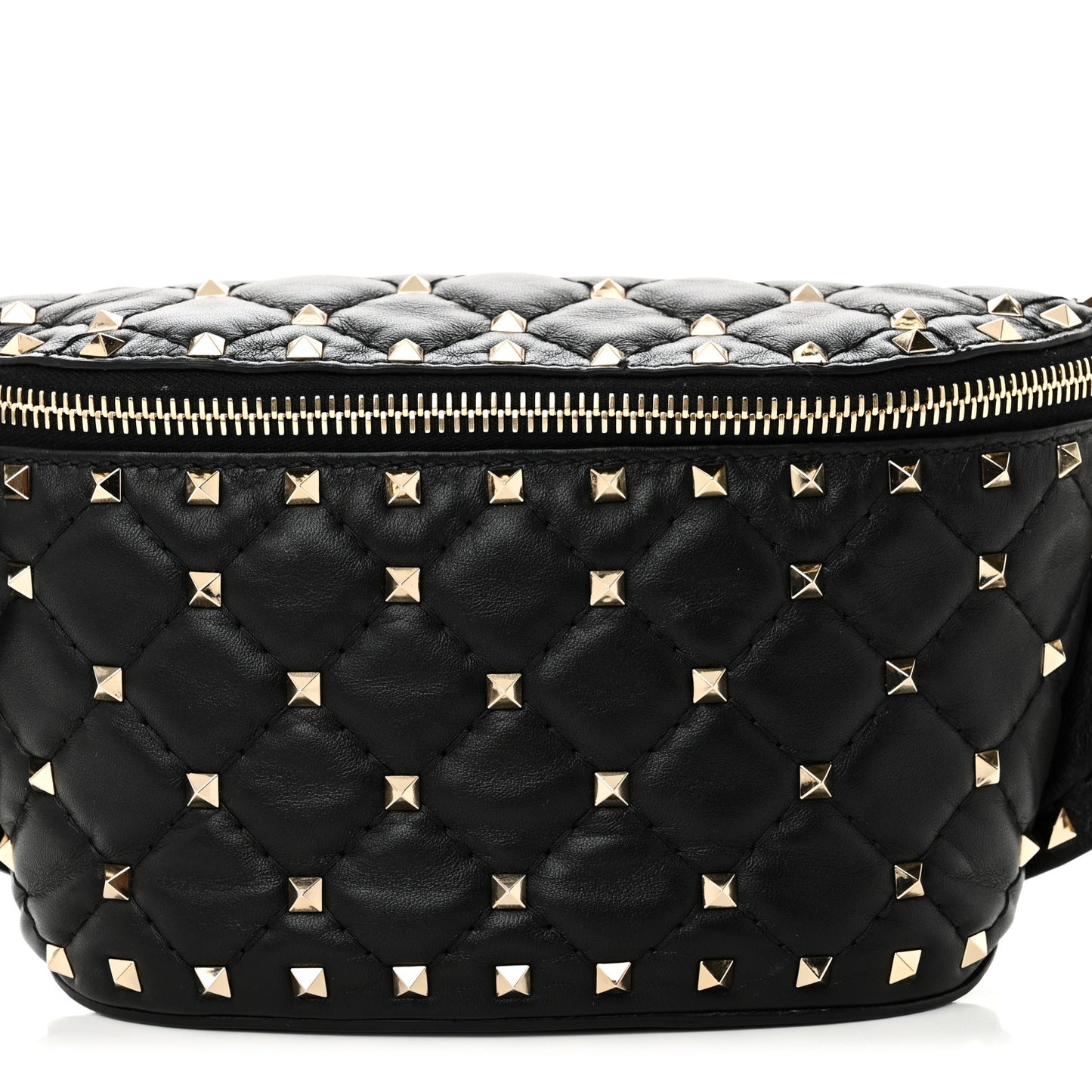 Nappa Rockstud Spike Belt Bag 85 Black