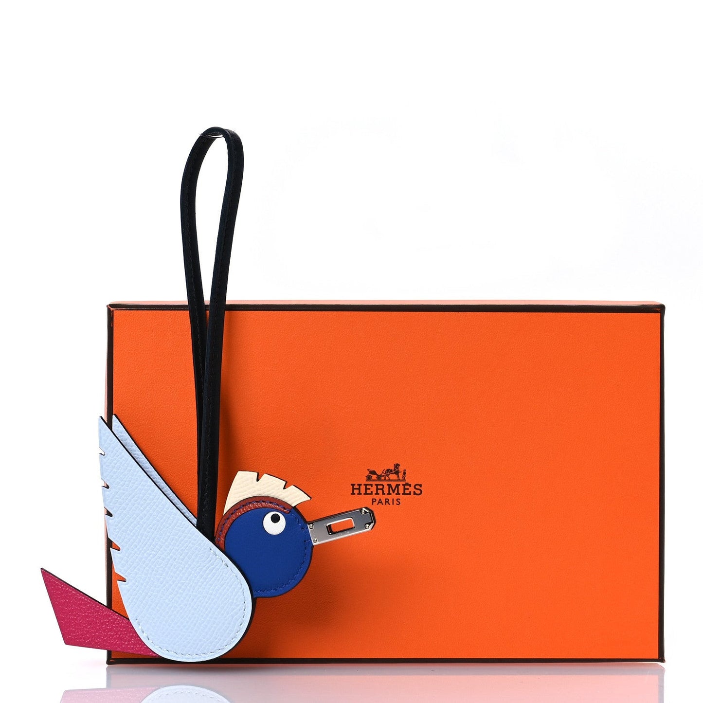 Epsom Swift Chevre Mysore Birdy Bag Charm Bleu Brume Rose Mexico Bleu Royal Cuivre Nata Black