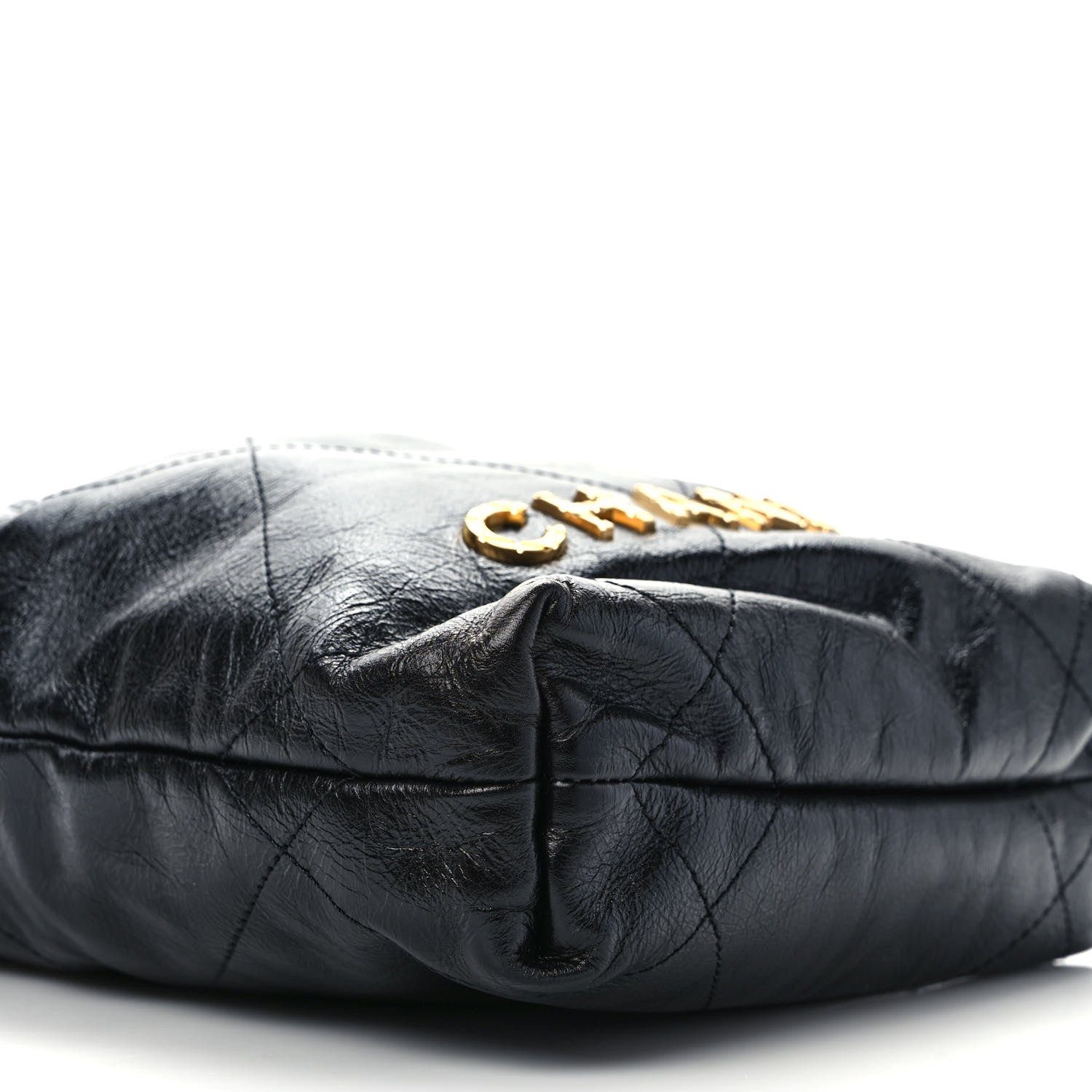 Chanel Shiny Crumpled Calfskin Quilted Pearl Mini Chanel 22 Black 8 of 9