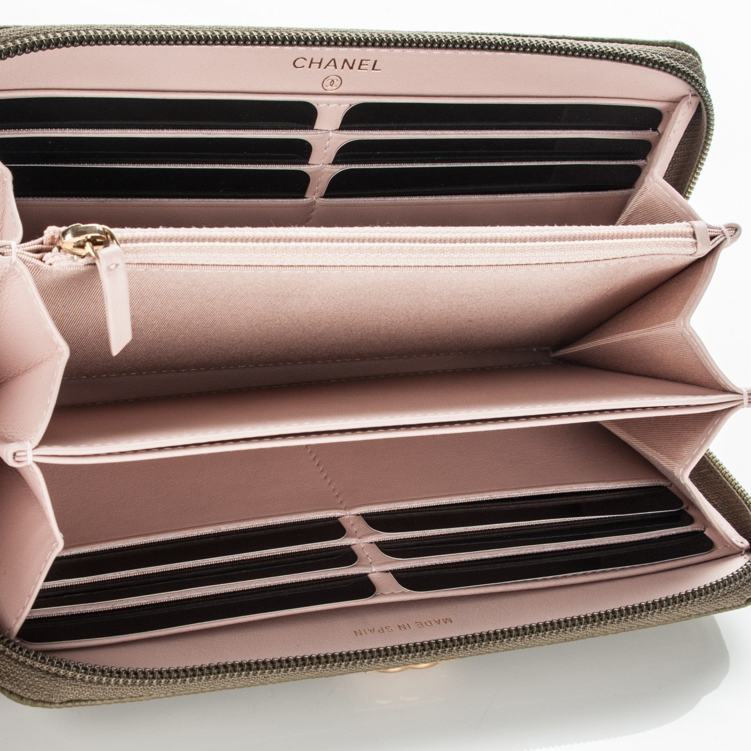 Chanel Caviar Quilted Boy Long Zip Around Wallet Black 5 of 8