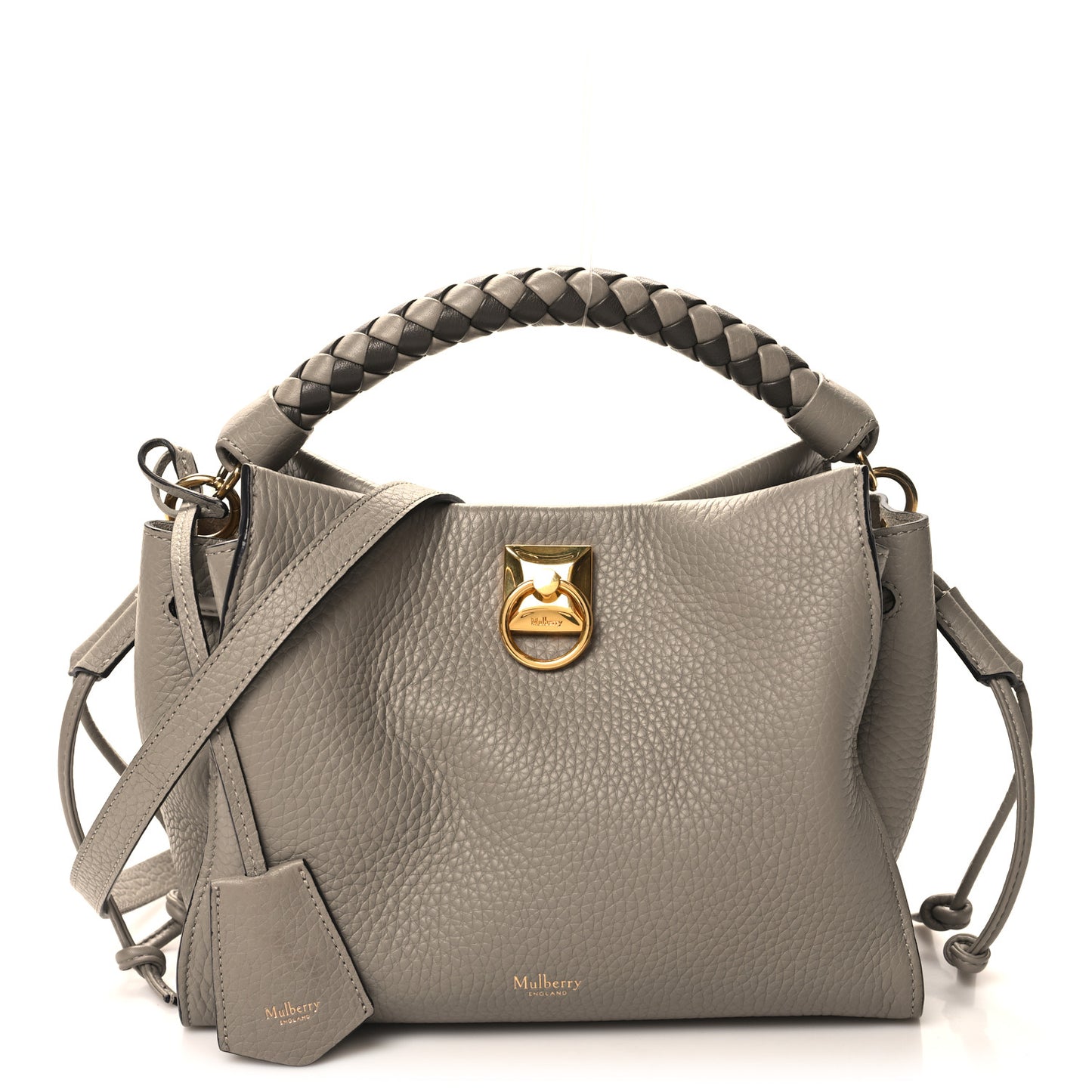 Heavy Grain Small Iris Tote Powder Grey Dark Clay