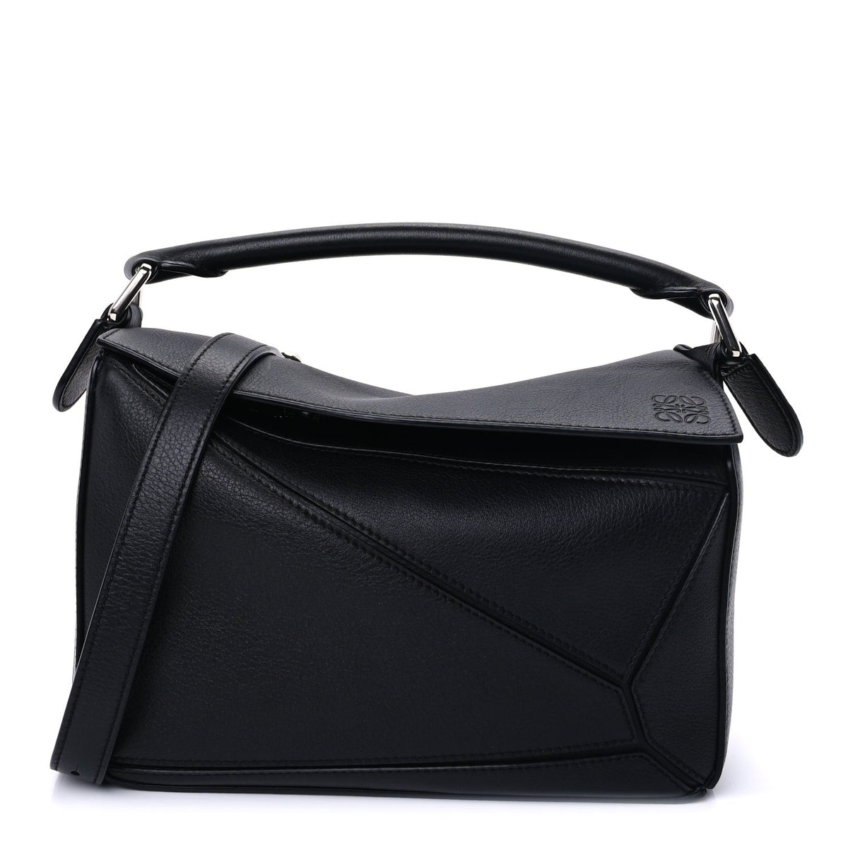 Loewe Calfskin Small Puzzle Bag Black 1 of 8