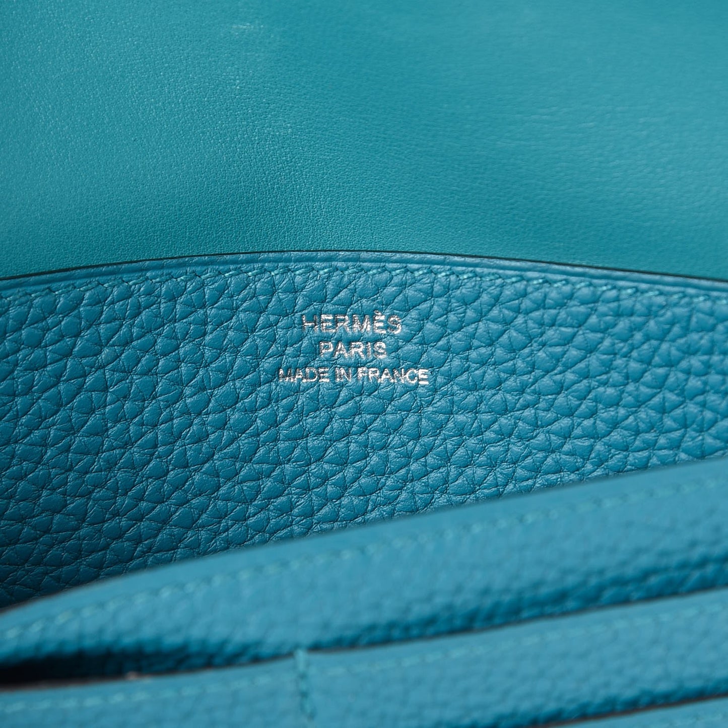 Taurillon Clemence Dogon Recto Verso Wallet Turquoise