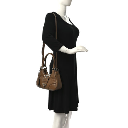 Prada Nappa Soft Padded Re-Edition 2002 Moon Bag Caramel 2 of 8