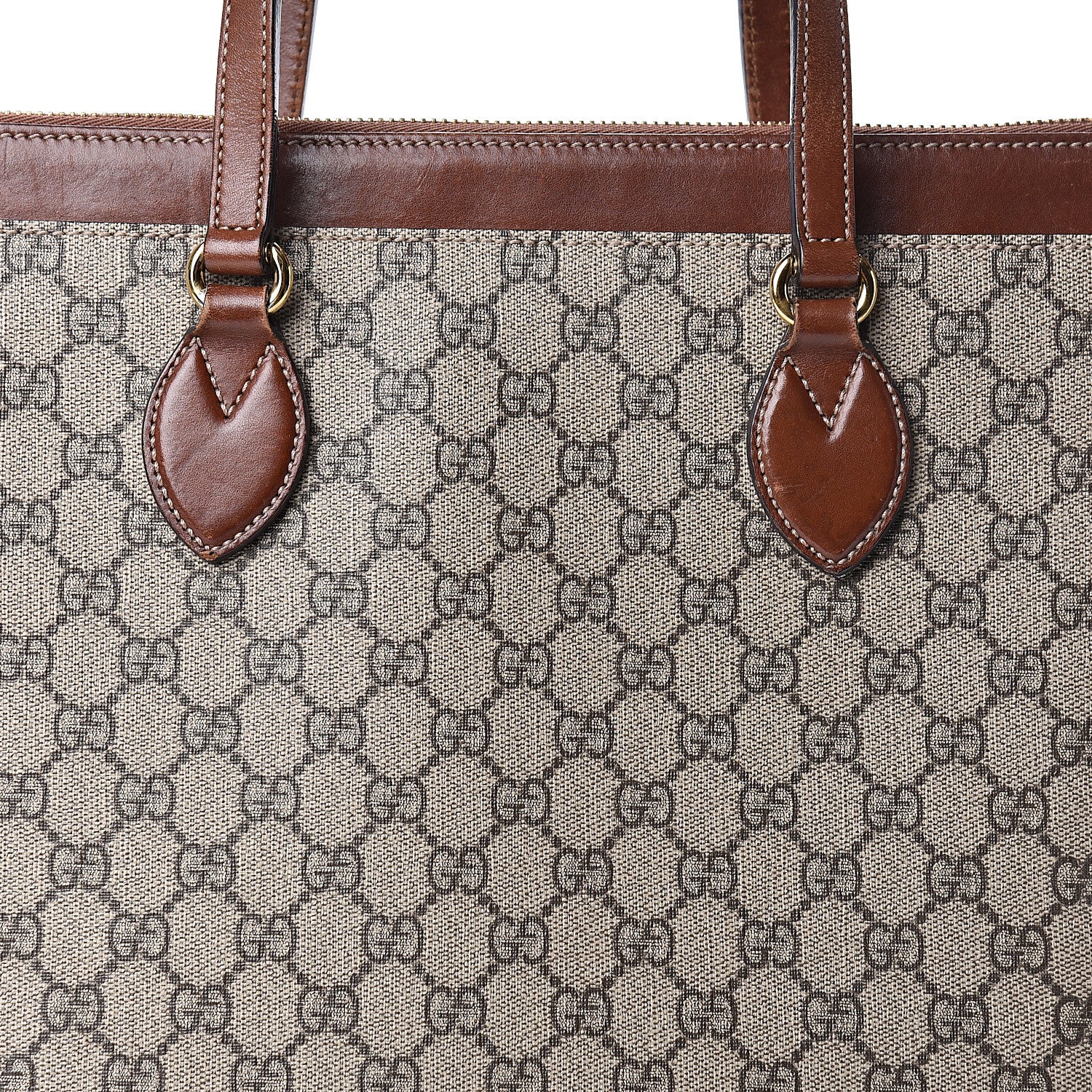 Gucci GG Supreme Monogram Medium Zippered Bucket Tote Beige Tuscany 25 of 25