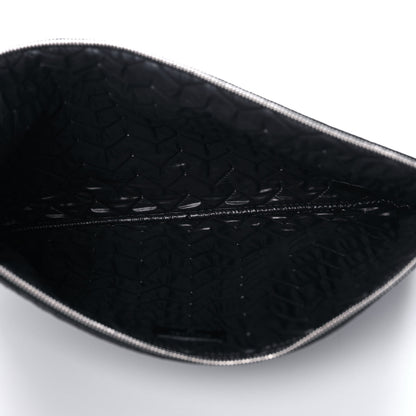 Chanel Caviar Chevron Quilted Medium Cosmetic Case Black 5 of 10