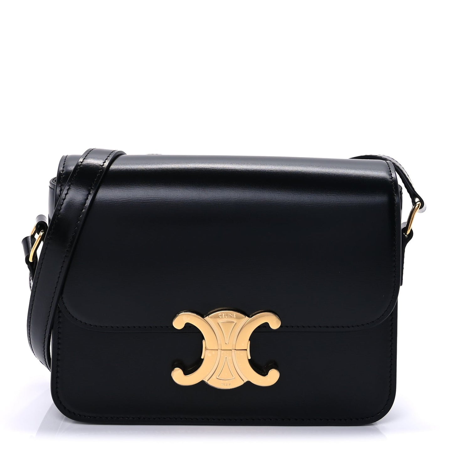 Shiny Calfskin Teen Triomphe  Black