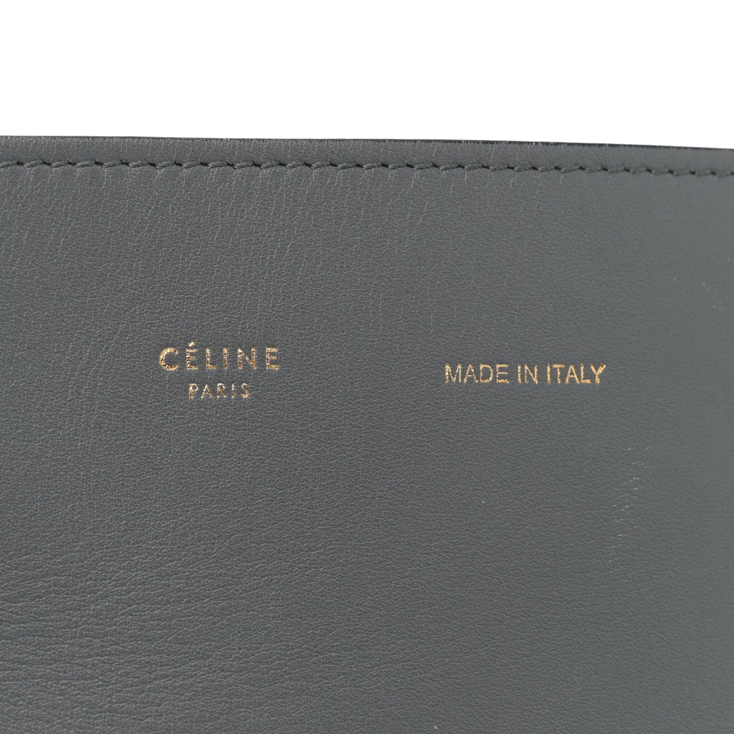 Shiny Smooth Calfskin Small Twisted Cabas Kohl Cloud