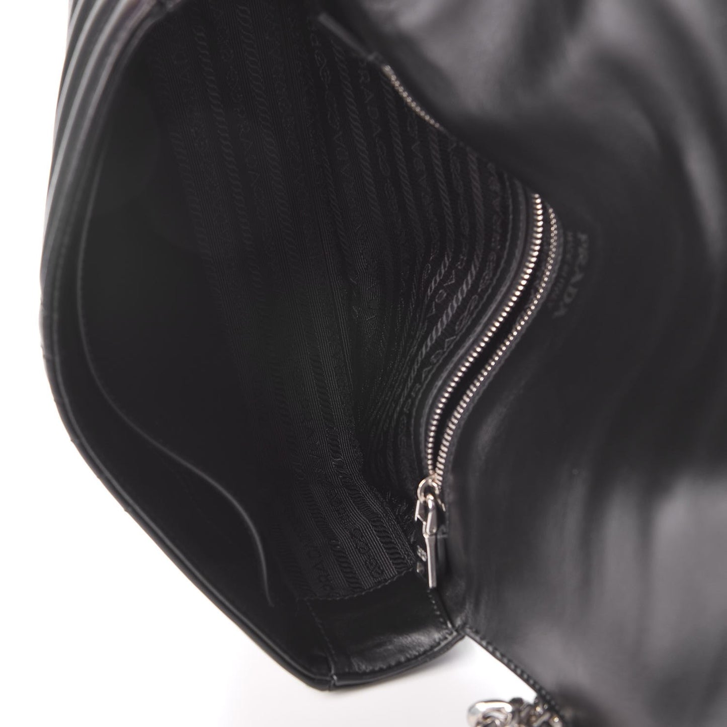 Soft Calfskin Impunture Diagramme Medium Chain Flap Shoulder Bag Black