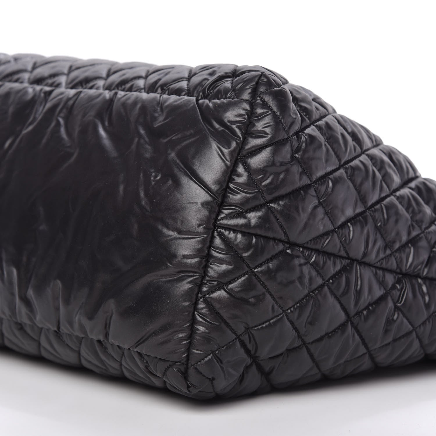 Chanel Nylon Quilted Large Coco Cocoon Tote Black 7 of 10