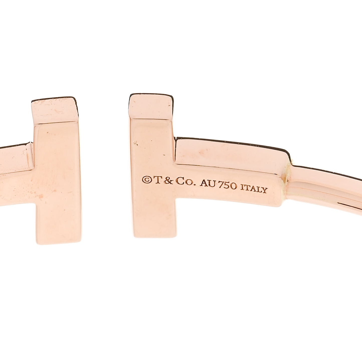 18K Rose Gold Diamond T Wire Bracelet