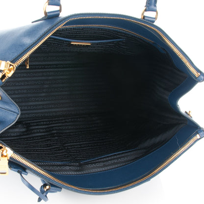 Prada Saffiano Lux Extra Large Galleria Double Zip Tote Bluette 5 of 7