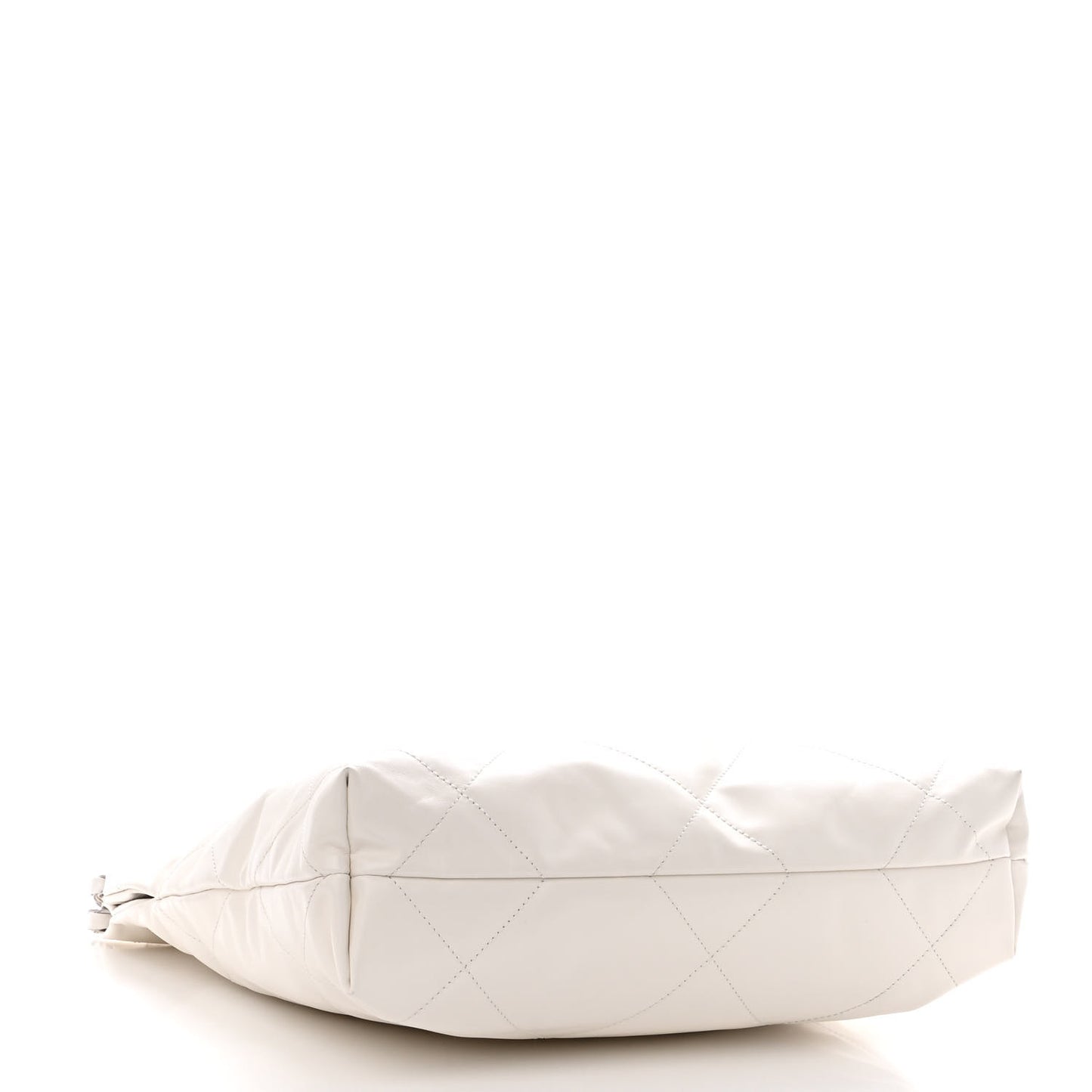 Shiny Calfskin Quilted Small Chanel 22 White