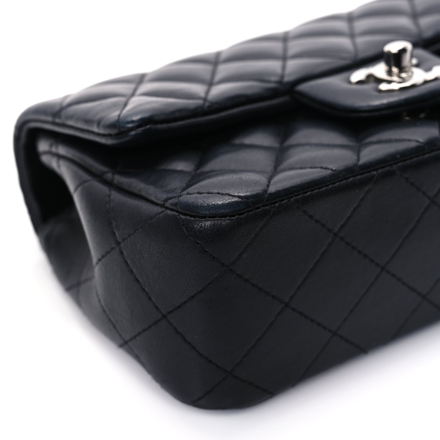 Chanel Lambskin Quilted Mini Rectangular Flap Black 8 of 10