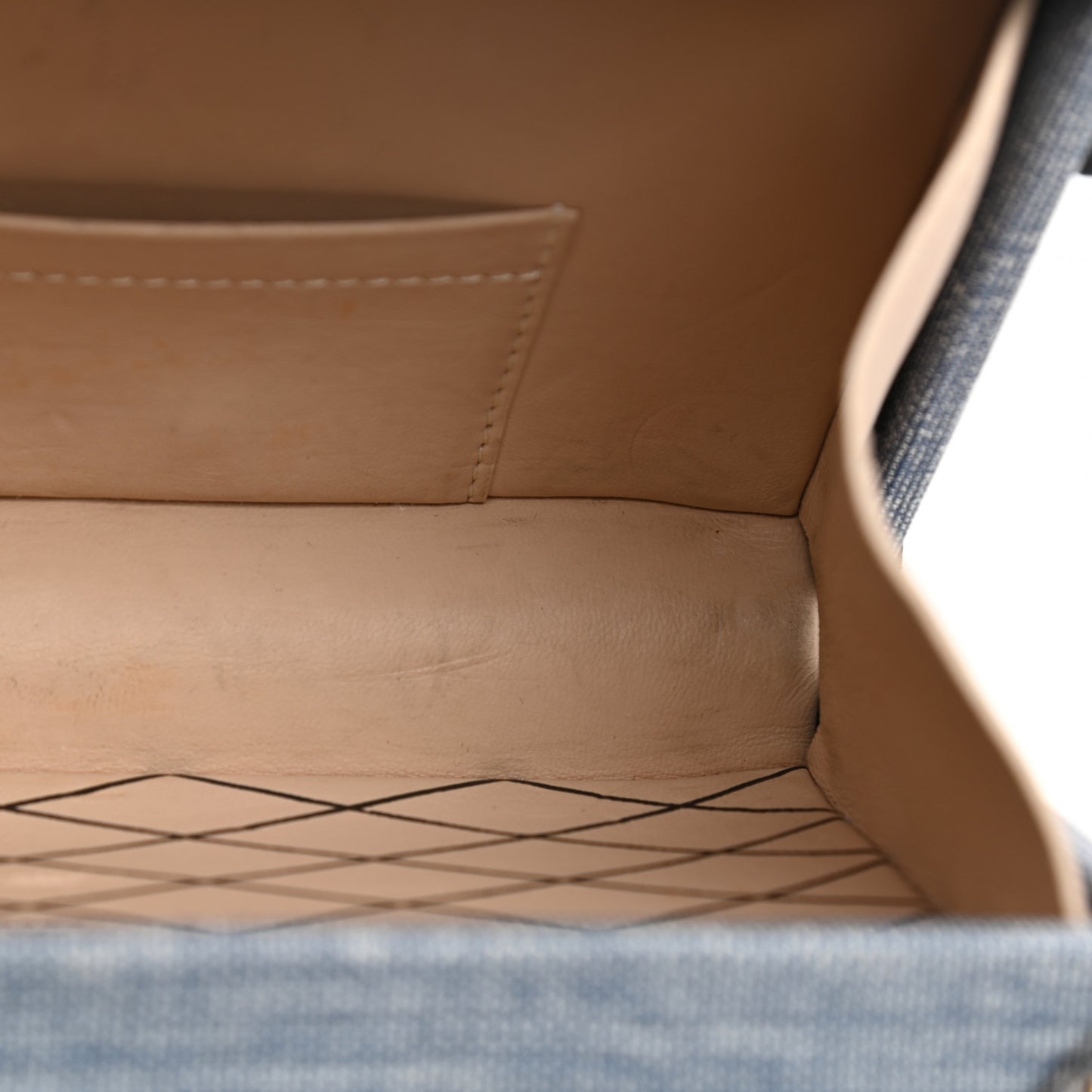 Coated Canvas Denim Petite Malle Blue