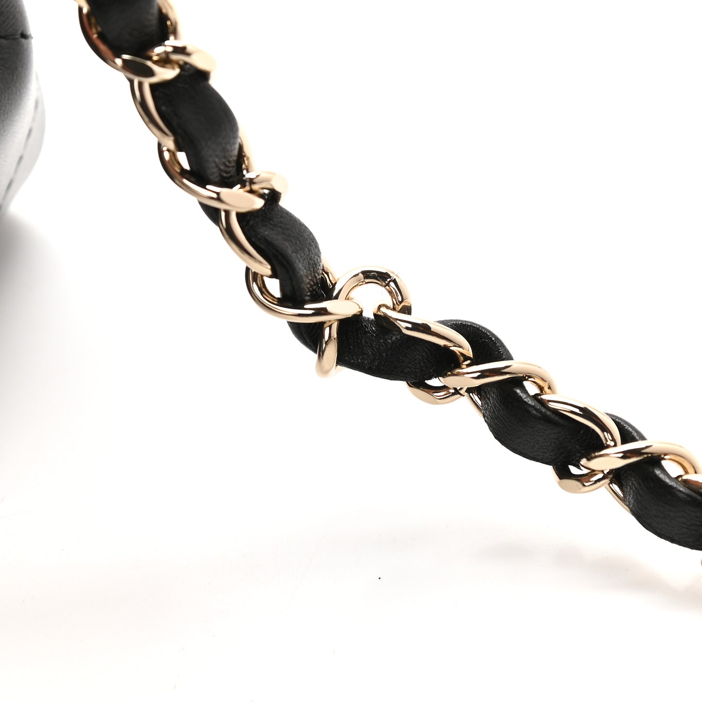 Lambskin Quilted Mini Square Flap Black